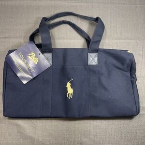 Polo Ralph Lauren Duffle Gym Carry-On Weekender Bag Navy‎ Blue w/ Strap NWT